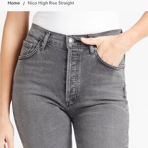 Agolde Nico High Rise Straight Jeans